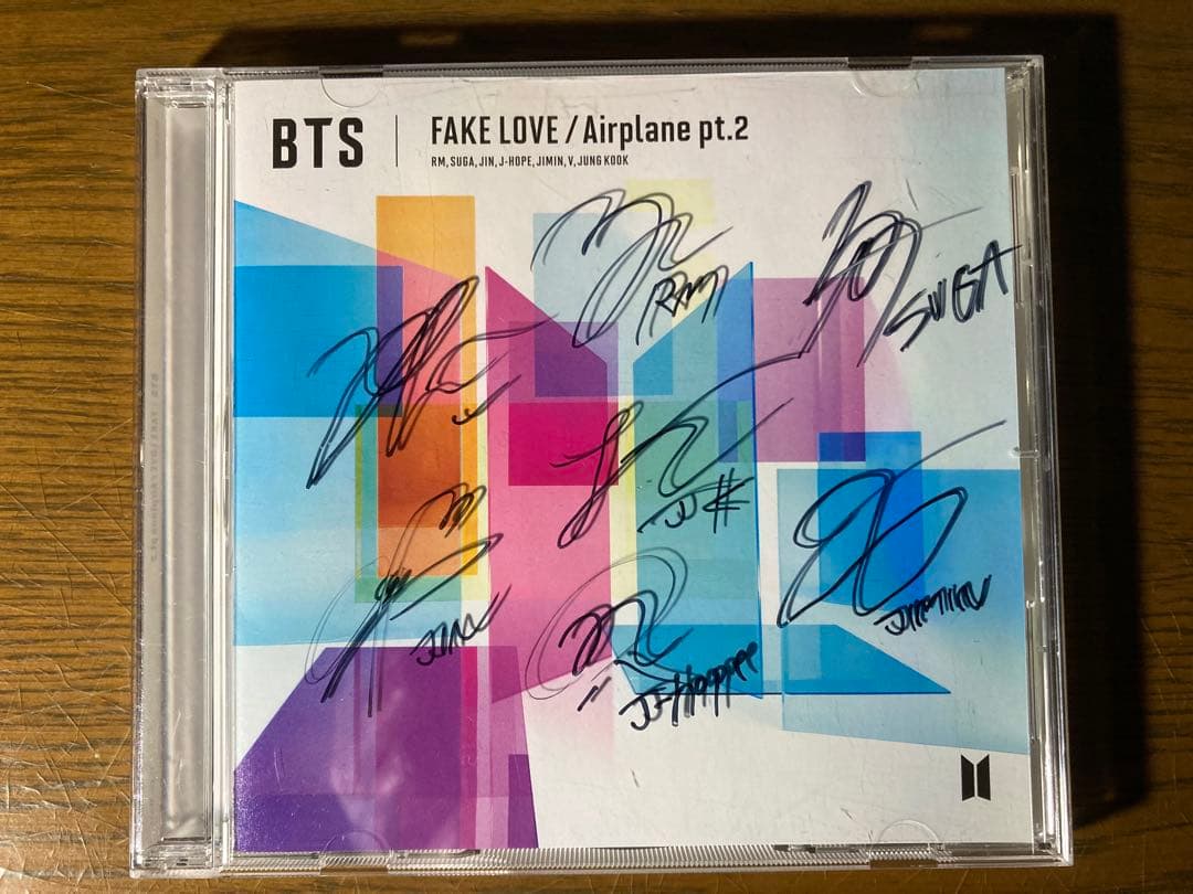 【超貴重】BTS【CD】FAKE LOVE 直筆サイン入り4枚セット。