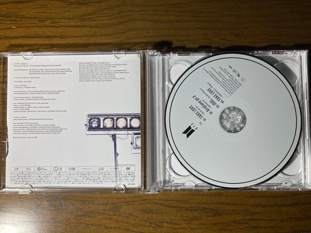 【超貴重】BTS【CD】FAKE LOVE 直筆サイン入り4枚セット。