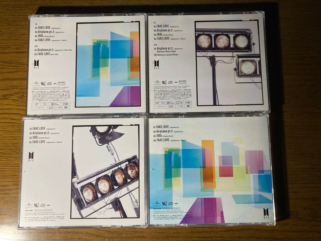 【超貴重】BTS【CD】FAKE LOVE 直筆サイン入り4枚セット。
