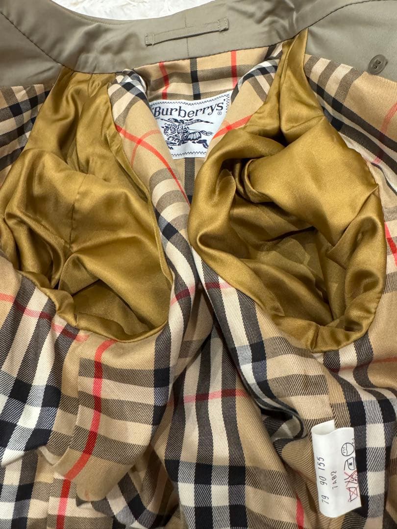 バーバリー BURBERRY 玉虫色　トレンチコート ノバチェック 白タグ