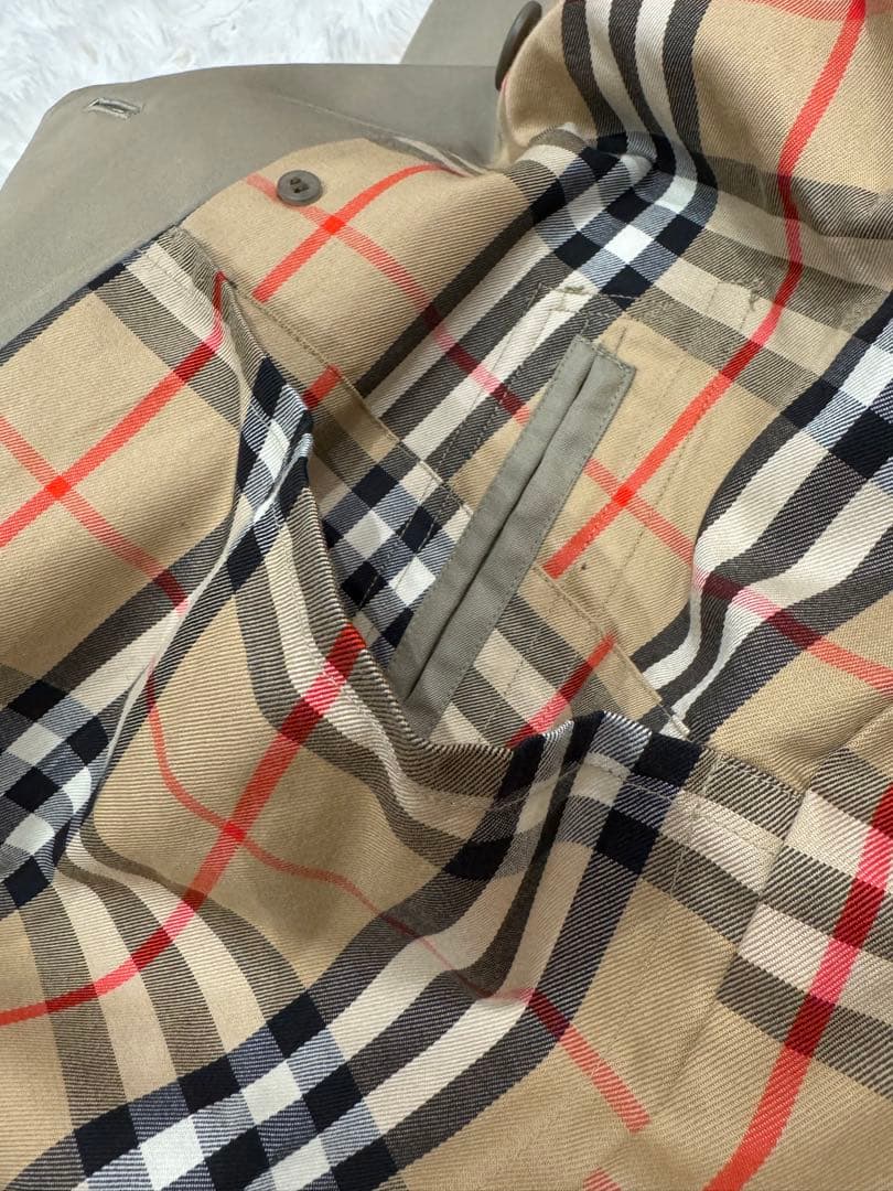 バーバリー BURBERRY 玉虫色　トレンチコート ノバチェック 白タグ