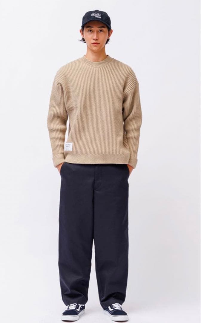 パンツ WTAPS WRKT2001 TROUSERS CTPL.TWILL NAVY