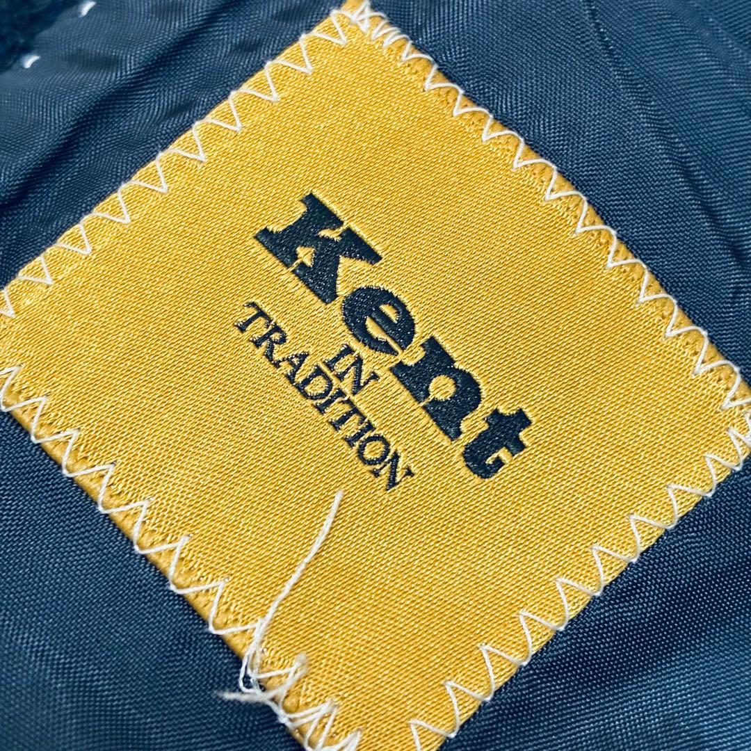 【美品】ケント　ハリスツイード　テーラードジャケット　ネイビー　銀ボタン　M