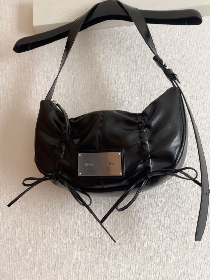 バッグ MatinKim HALF SHIRRING RIBBON ROUND BAG