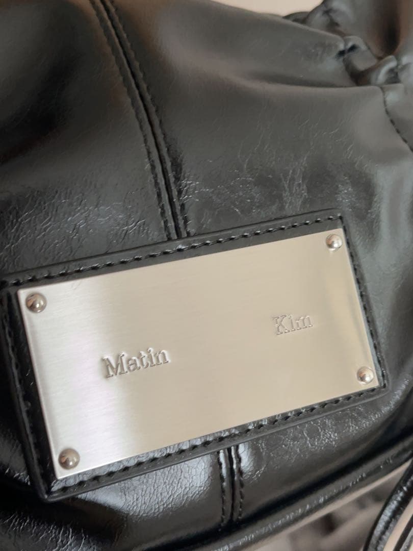 バッグ MatinKim HALF SHIRRING RIBBON ROUND BAG