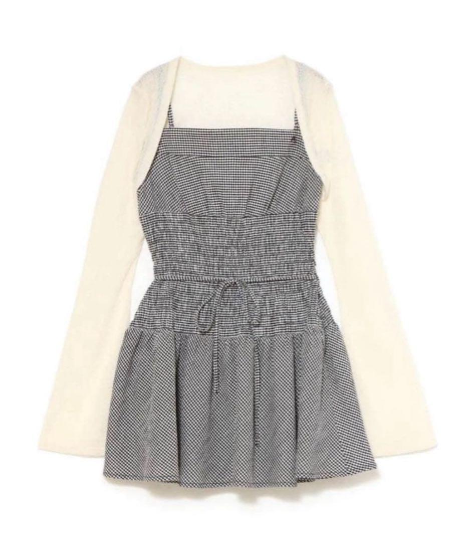 ワンピース andmary Betty shirring mini dress