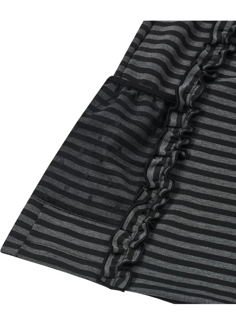 パンツ TYPESERVICE Mixed Pattern Ruffled Pants