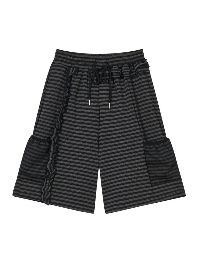 パンツ TYPESERVICE Mixed Pattern Ruffled Pants