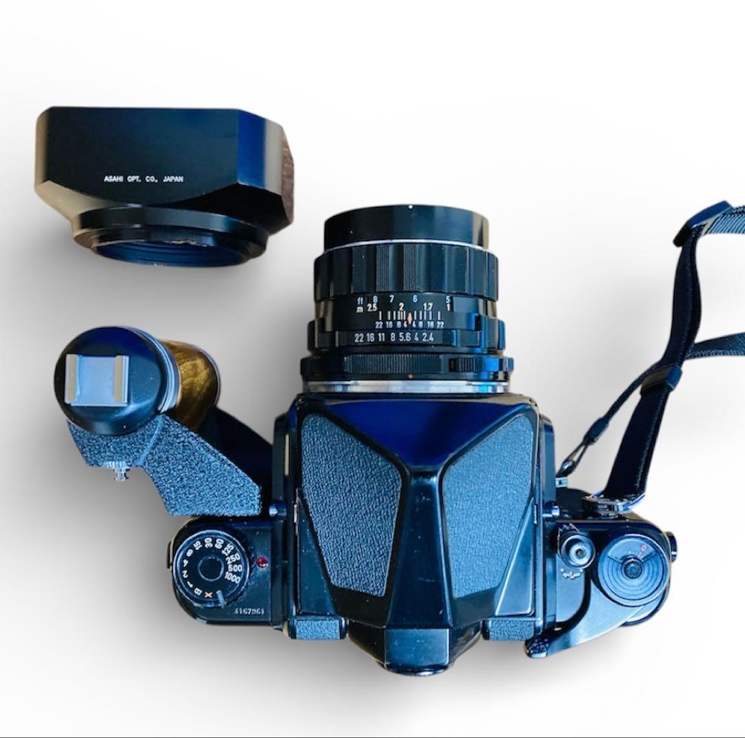 ペンタックス67 木製グリップ付き　レンズ105㎜f2.4 67マウント