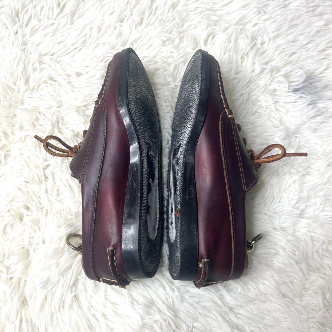 【美品】 USA製 ランコート デッキシューズ 26.0cm モカシン 本革