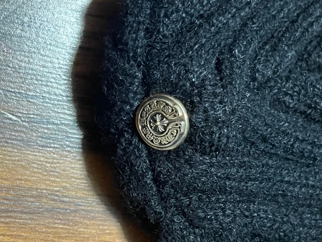 【新品】CHROME HEARTS カシミア　ビーニー　クロスパッチ