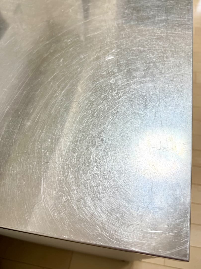 送料込 キッチンキャビネット90 引出6 ステンレス天板 キャスター電源付 国産