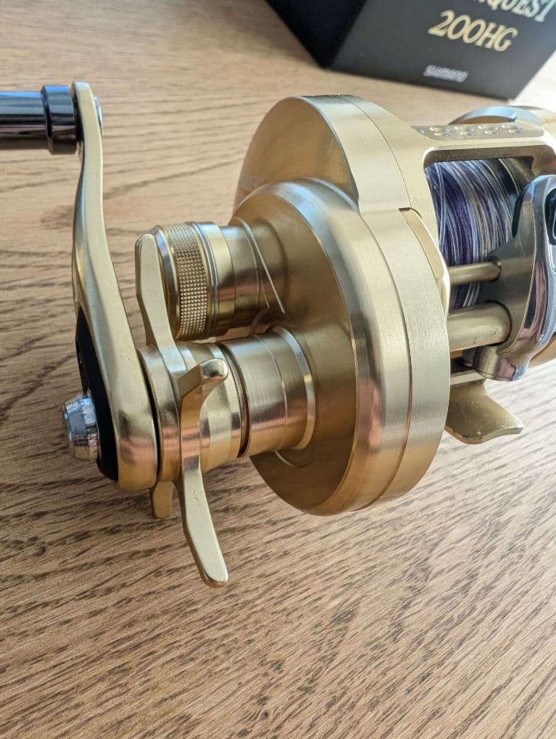 美品　機関良好　オシアコンクエスト　200HG ハンドル　PE付き　付属品完備