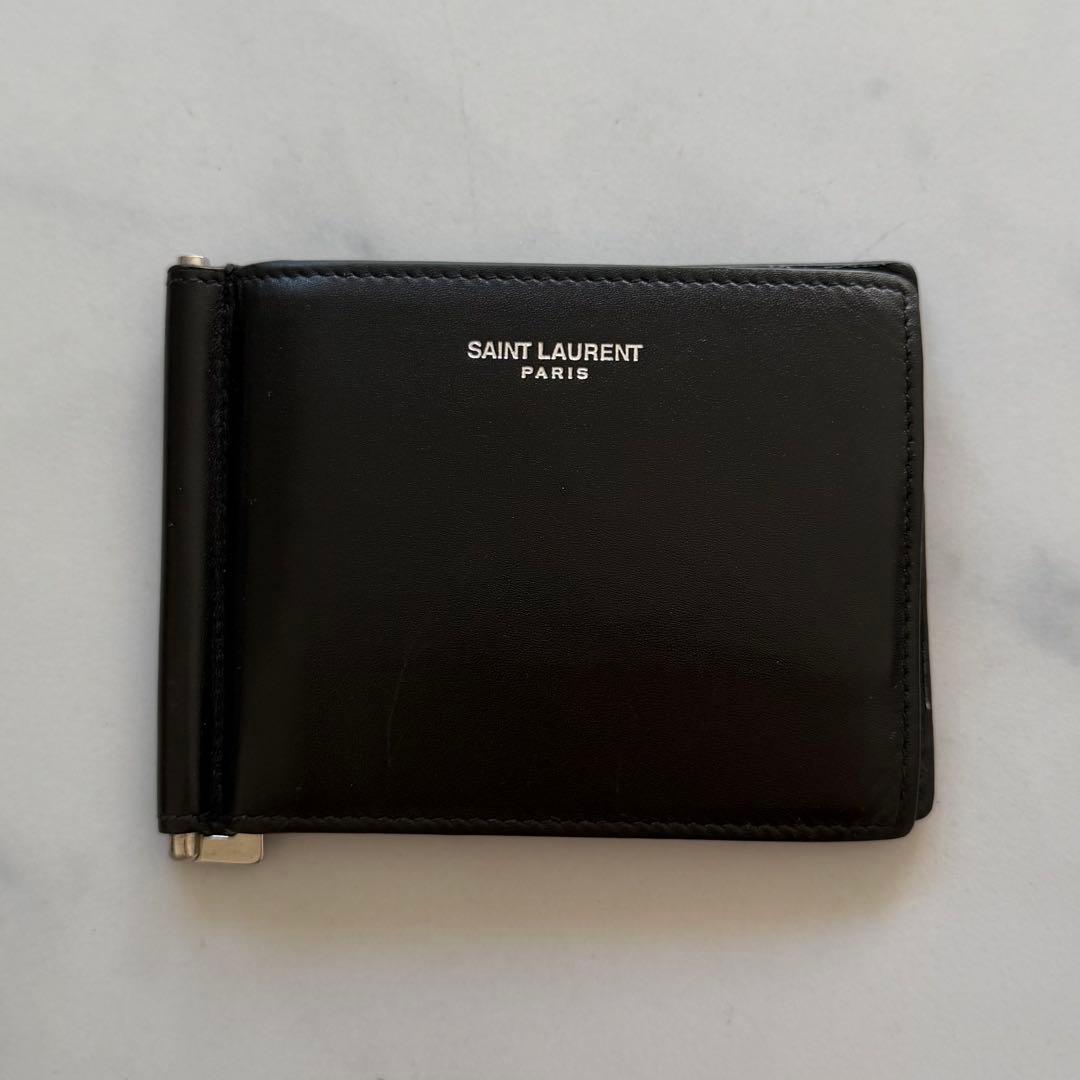 SAINT LAURENT ブラックマネークリップ 財布