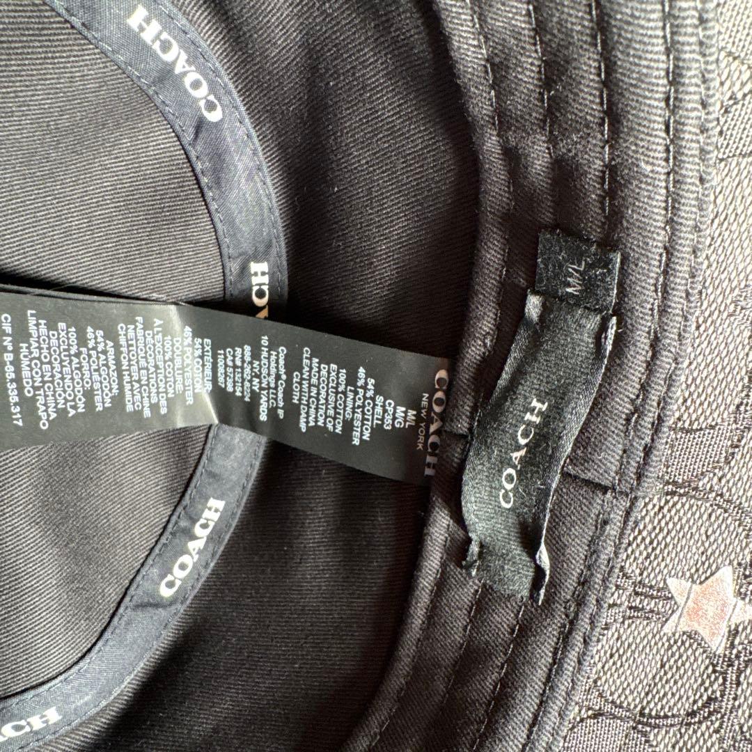 COACH バケットハット 星型装飾付き