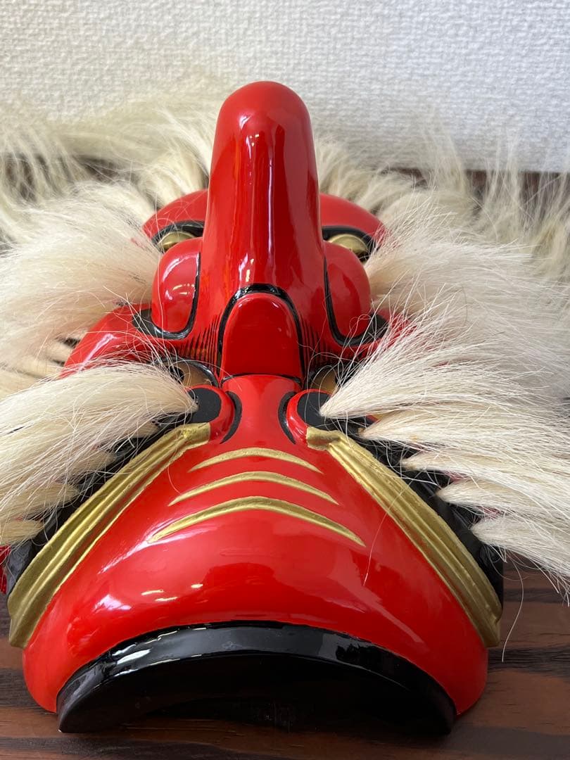 備中神楽面　猿田彦命　木彫　天狗面　中谷浩玉作