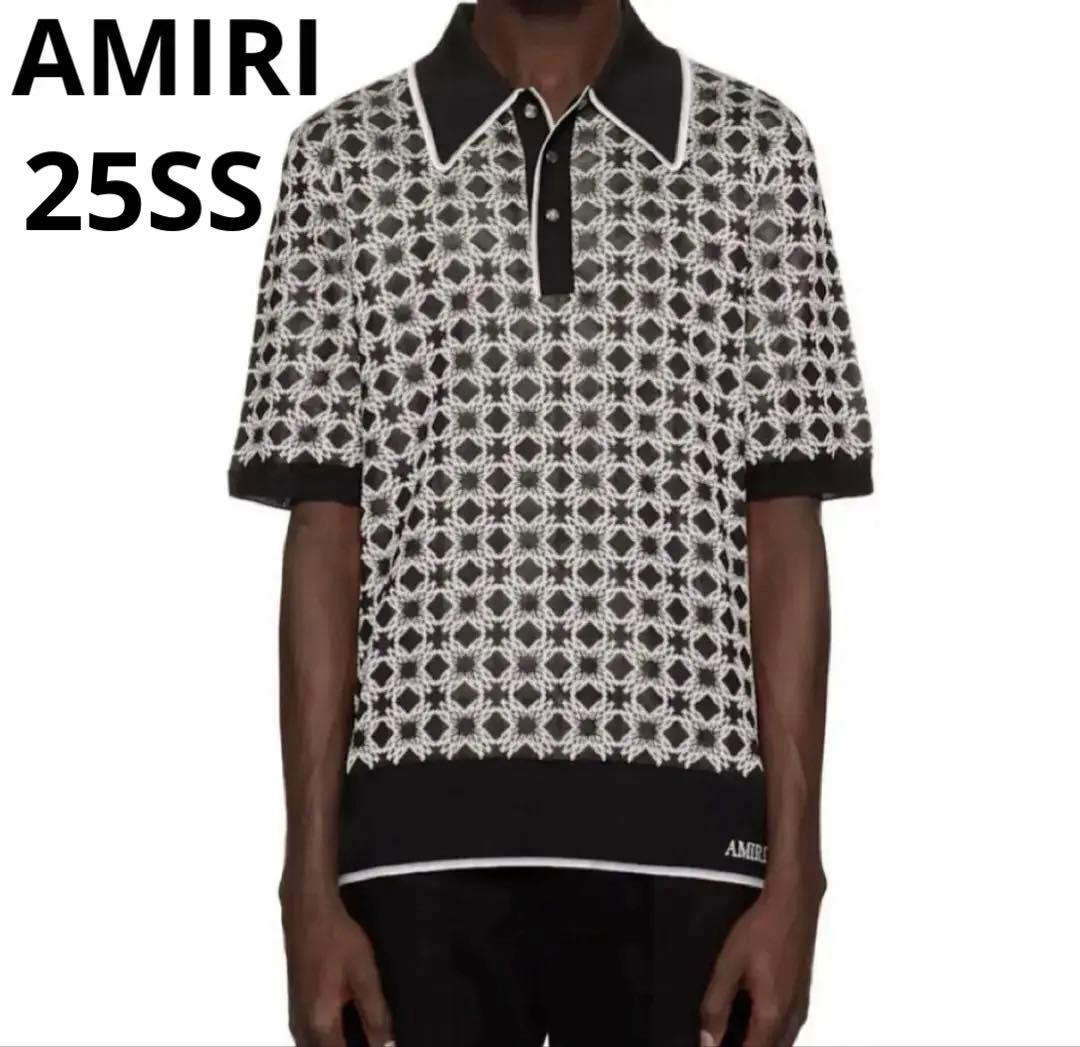 美品　25SS AMIRI MA Quad ニットポロシャツ　¥174500