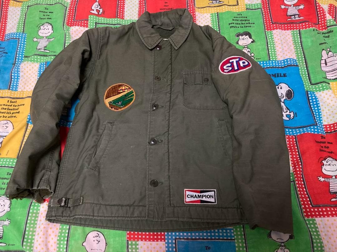 Masashius navy A-2 デッキジャケット コンマージッパー