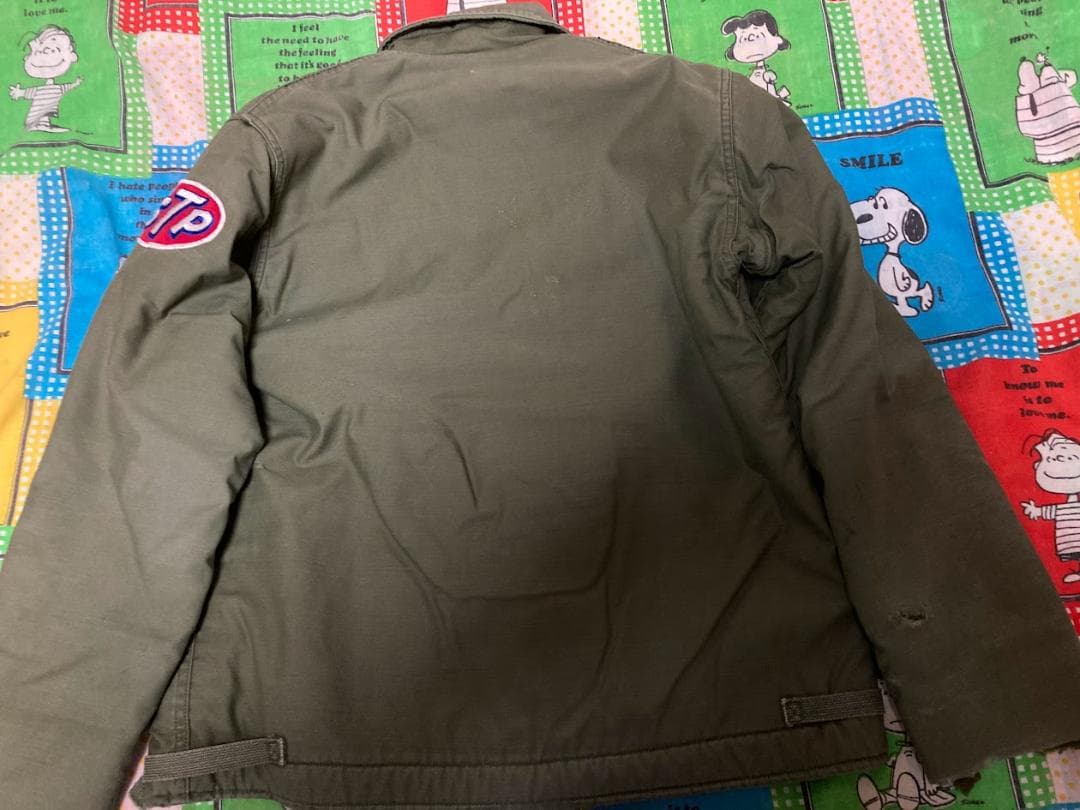 Masashius navy A-2 デッキジャケット コンマージッパー