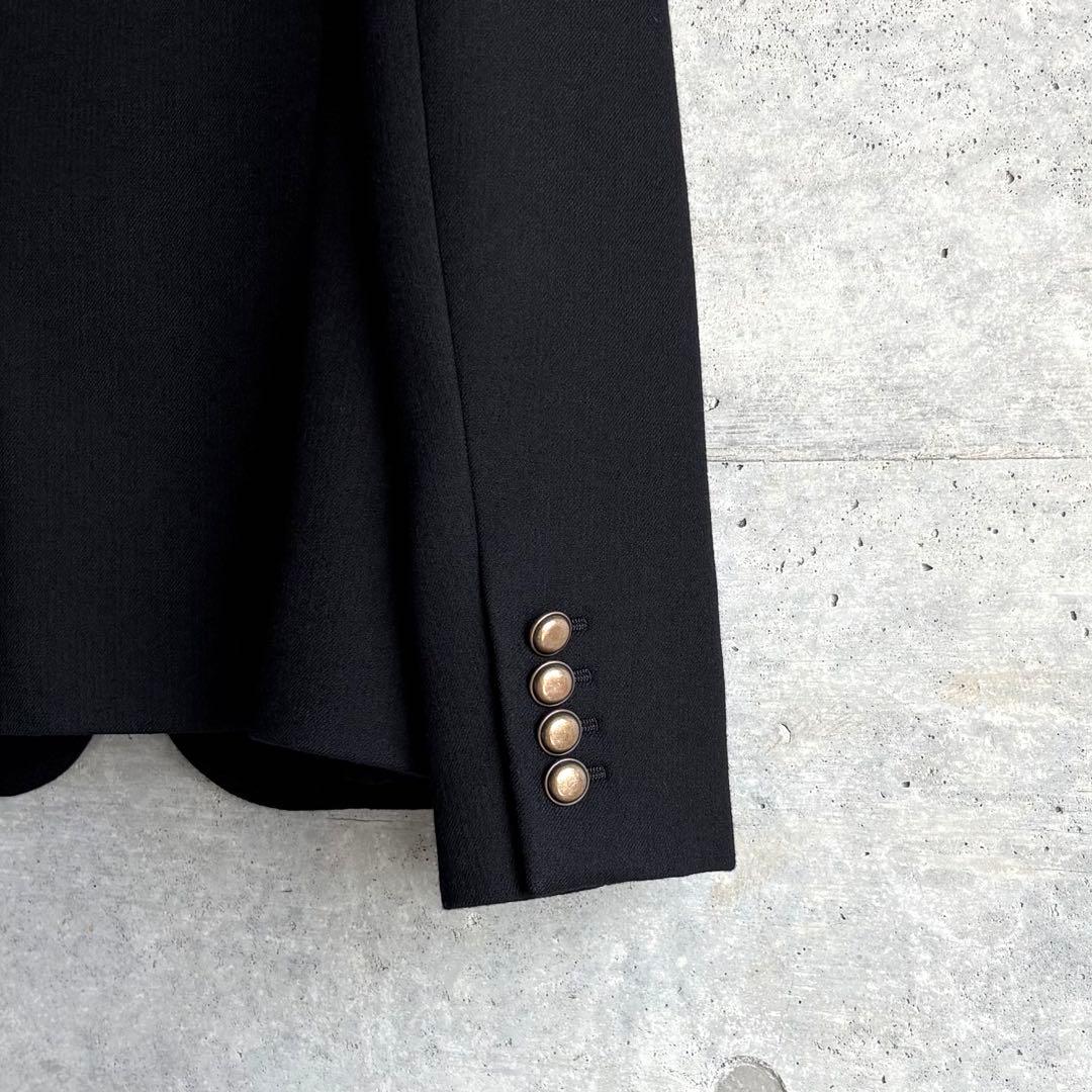 美品 SAINT LAURENT アンカーロゴ刺繍 テーラードジャケッ F38