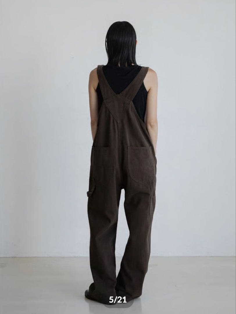 nokchaブラウンオーバーオール