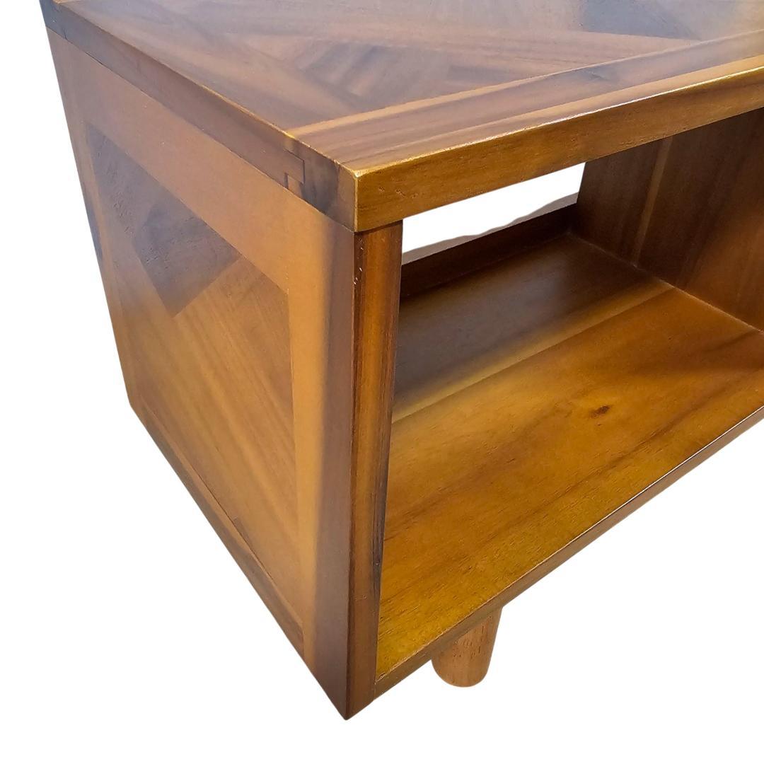 木製 TVボード ローボード 寄木 ヘリンボーン風 天板 収納付き テレビ台