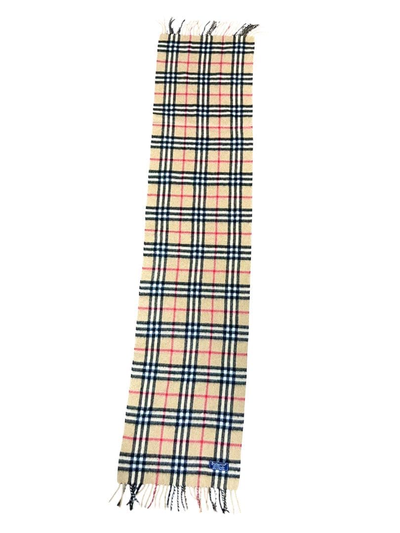 美品　英国製　バーバリーズ　カシミア100% ノバチェックマフラー