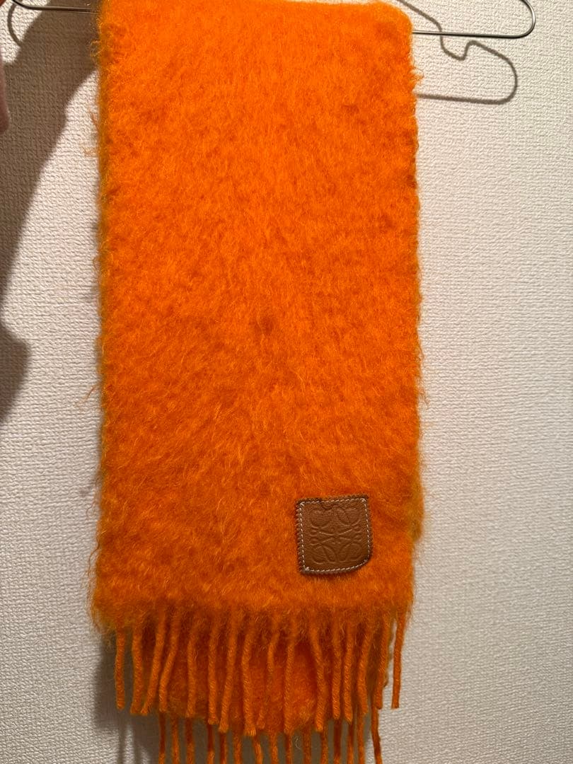 LOEWE オレンジ フリンジ マフラー(箱無し)