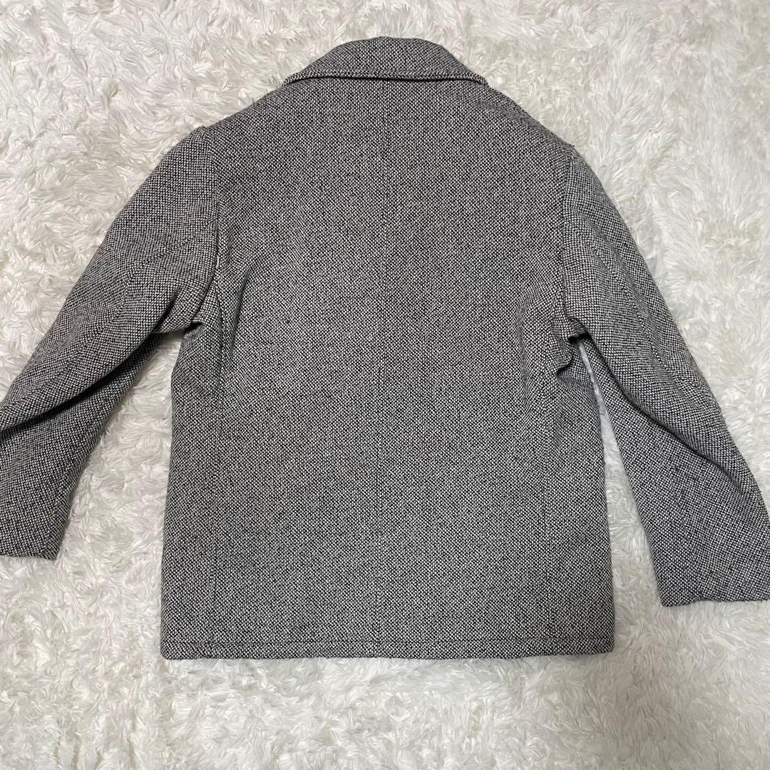 希少！ ショット Pコート シングル ツイード風 グレー USA製