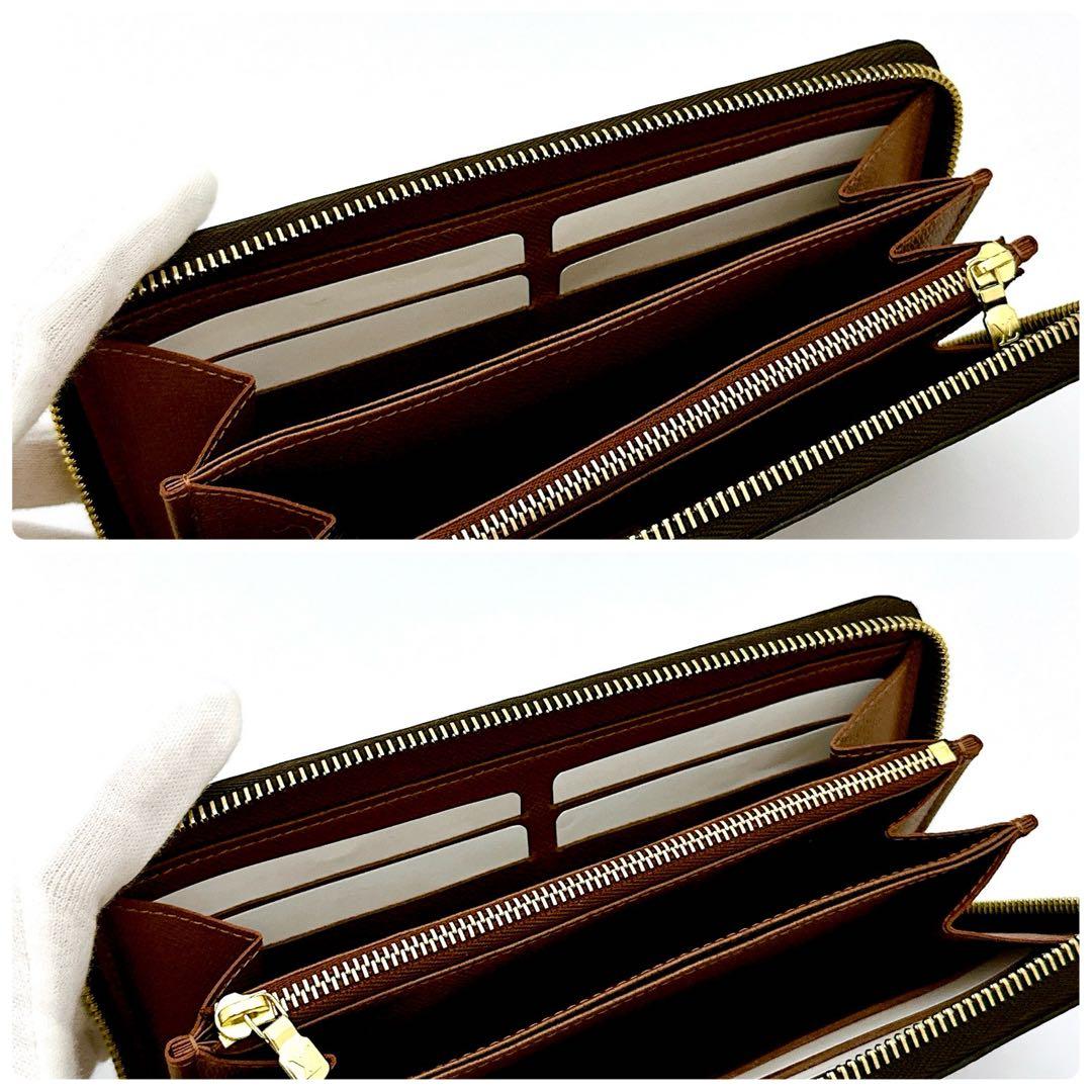 ルイヴィトン　モノグラム　ジッピーウォレット　長財布　箱付き　ブラウン
