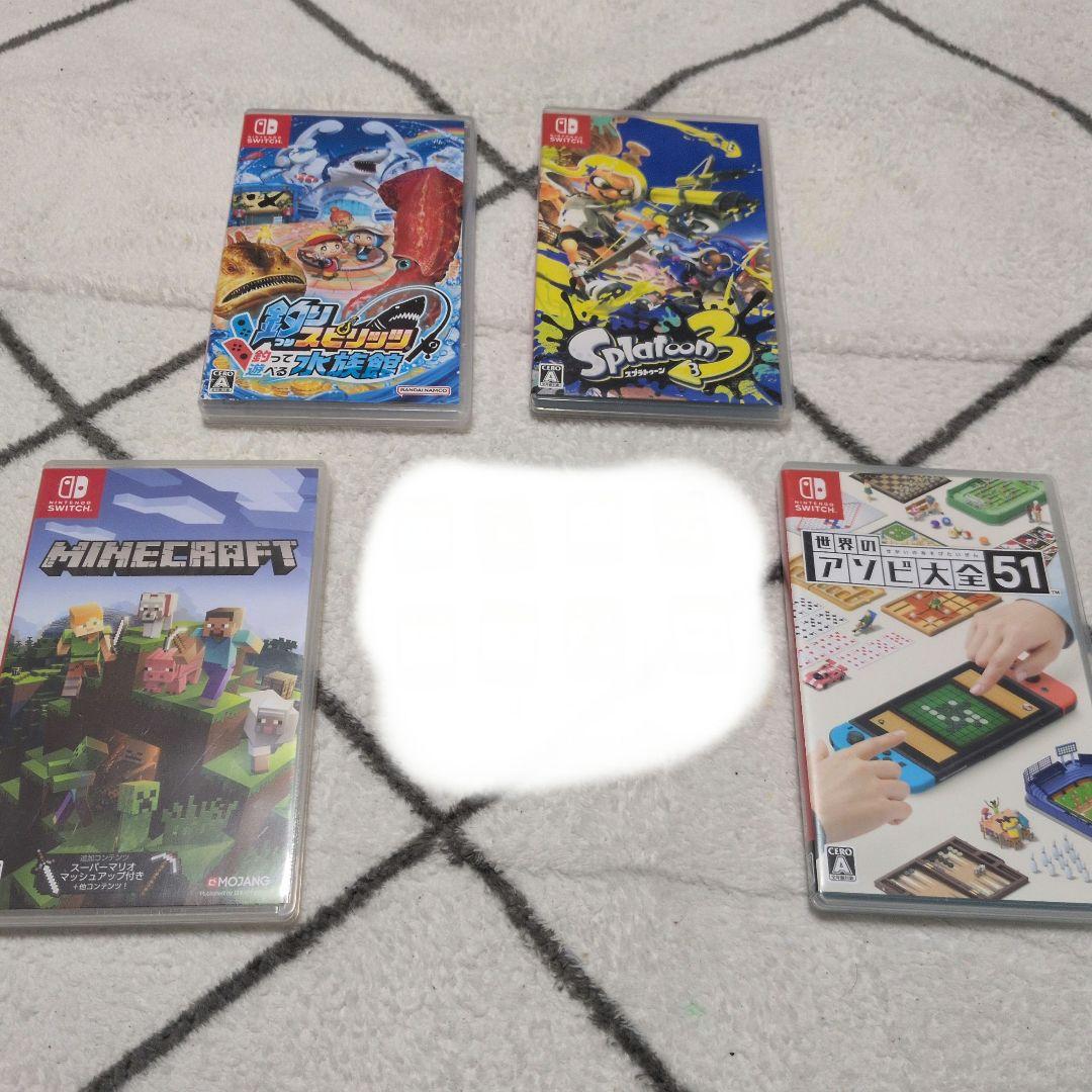 switch　ソフト　スプラトゥーン3　　マイクラ　アソビ大全　釣りスピ