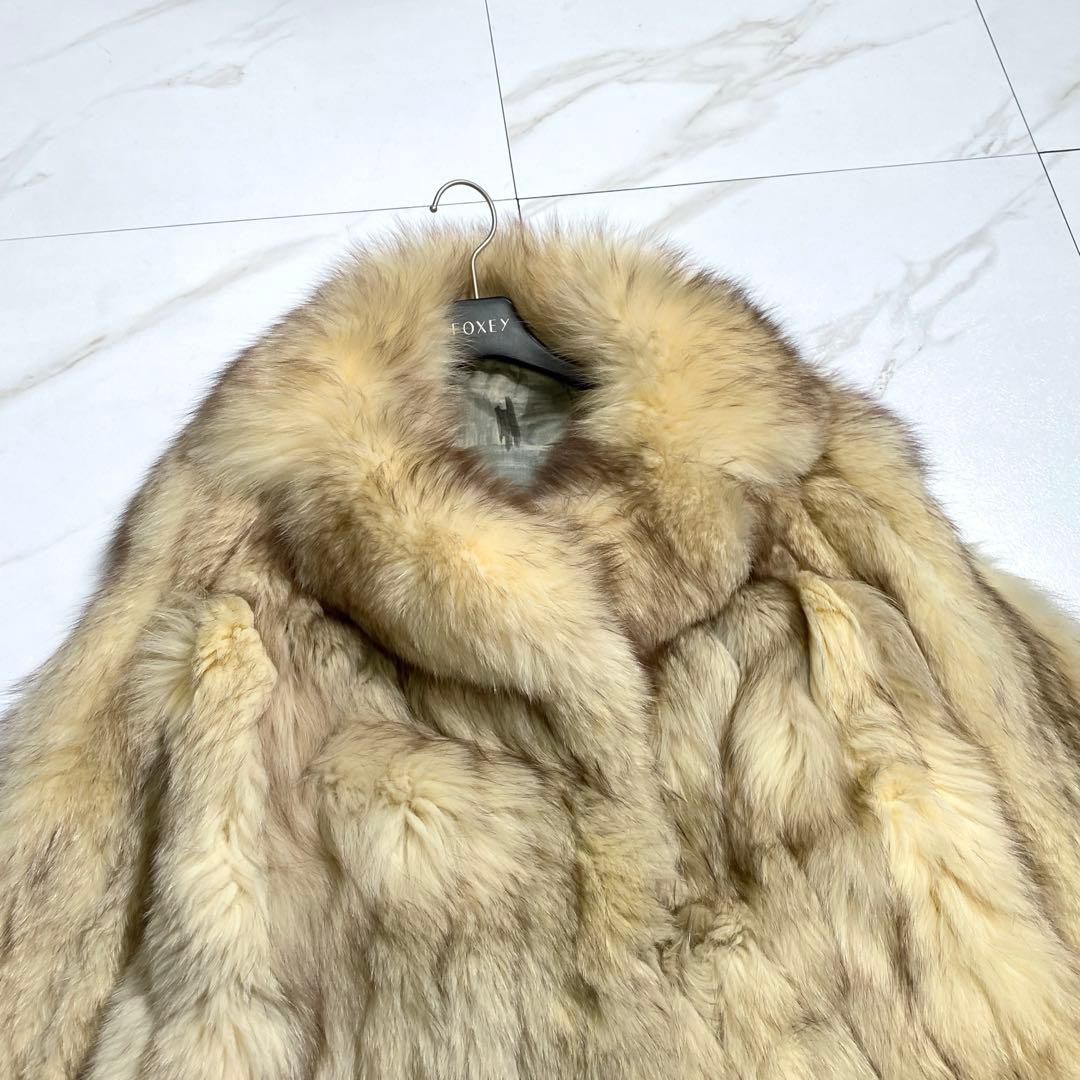 希少♡ヴィンテージ 高級毛皮 ゴールデンフォックスファーコート ショールカラー