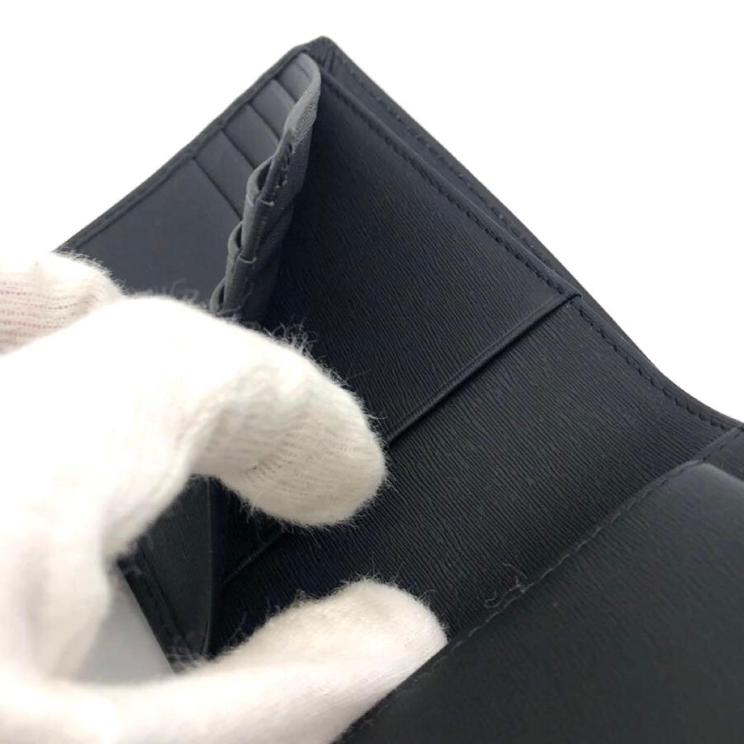 未使用☆ポーター カレント レザー　二つ折り財布 ブラック