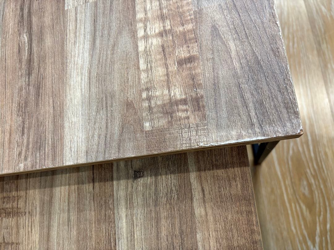 LOWYA 木目調ネストテーブルスチール脚