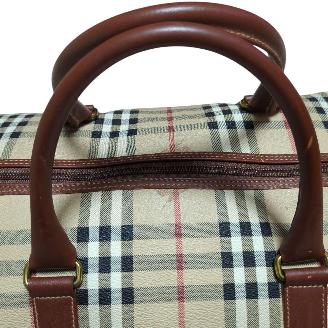 BURBERRY　ボストンバッグ　大容量　ノバチェック　男女兼用