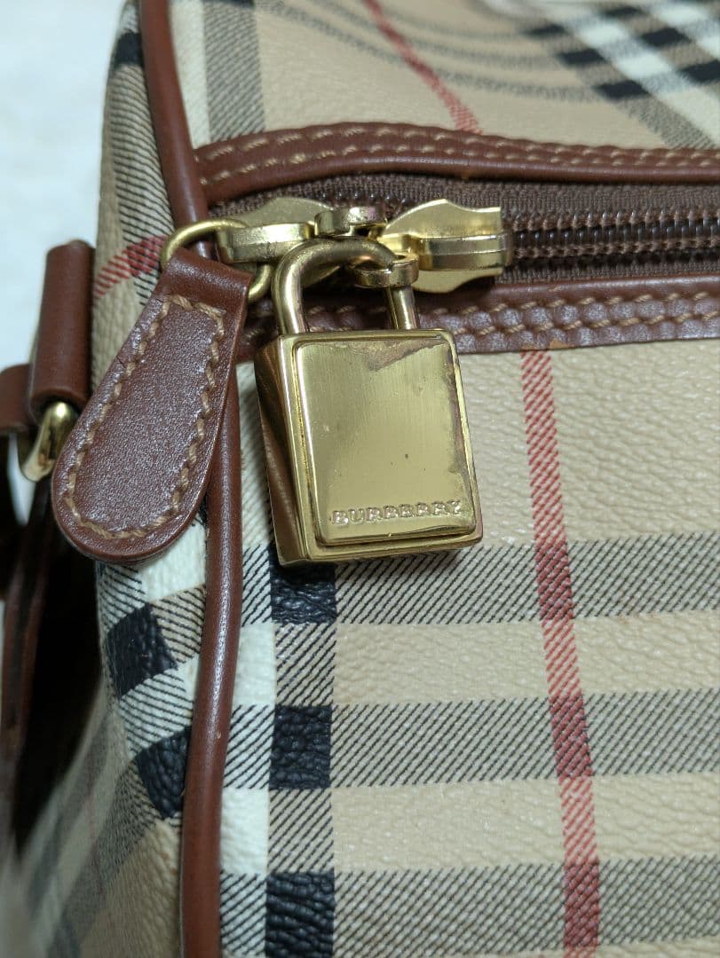 BURBERRY　ボストンバッグ　大容量　ノバチェック　男女兼用