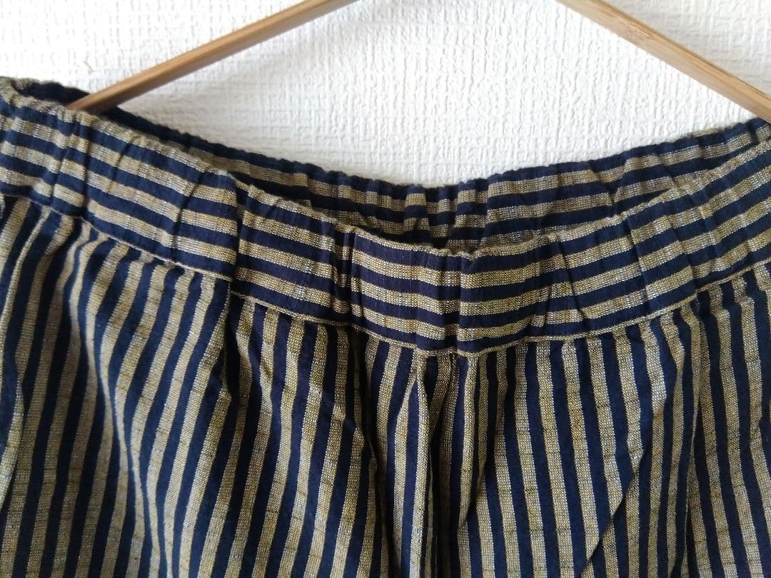 ヤンマ産業　会津木綿　棒縞 パンツ