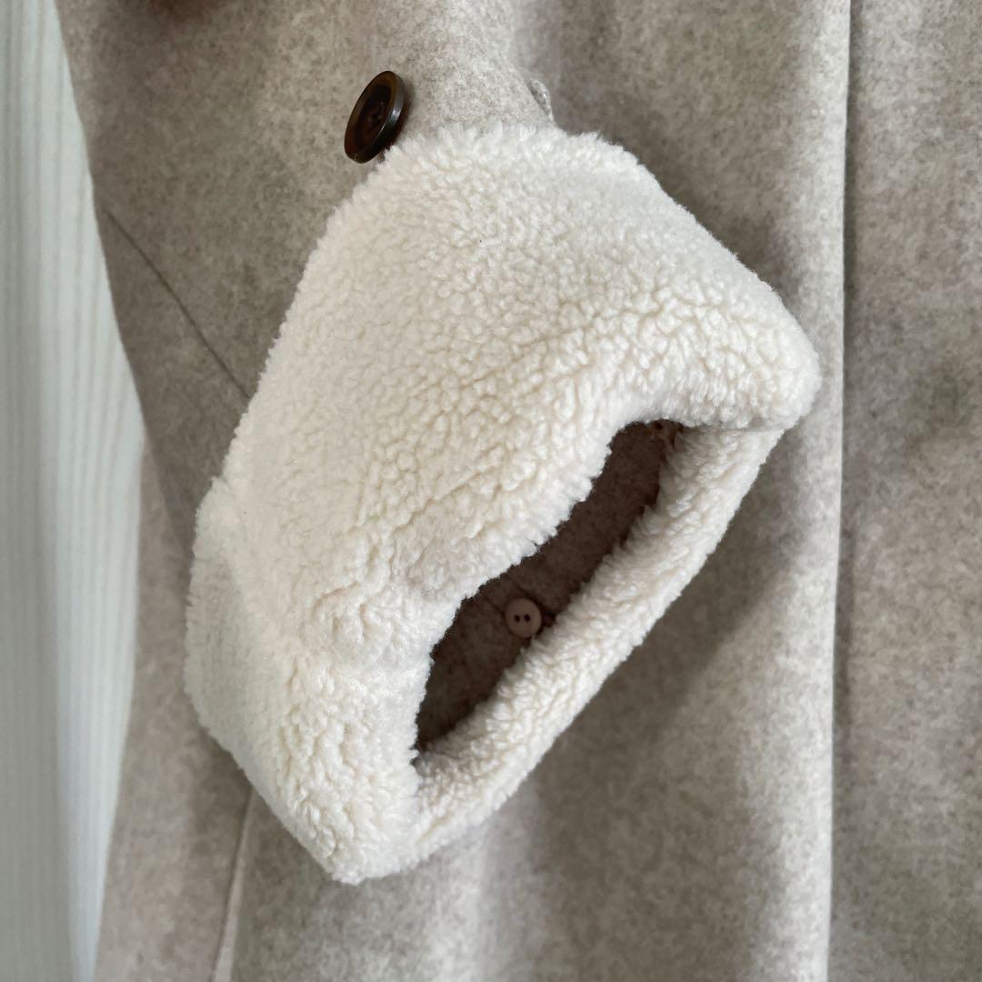 FREAK'S STORE ウーリーボア付きステンカラーコート