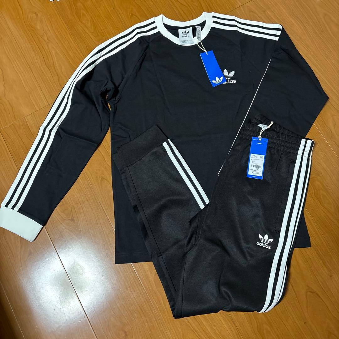 新品　アディダスオリジナルス　メンズ　セットアップ上下　3本ライン　L