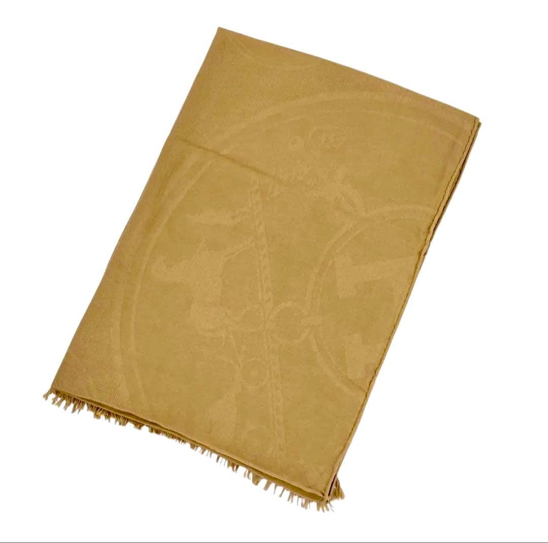 エルメス マフラー ストール リブリス カシミヤ シルク ベージュ