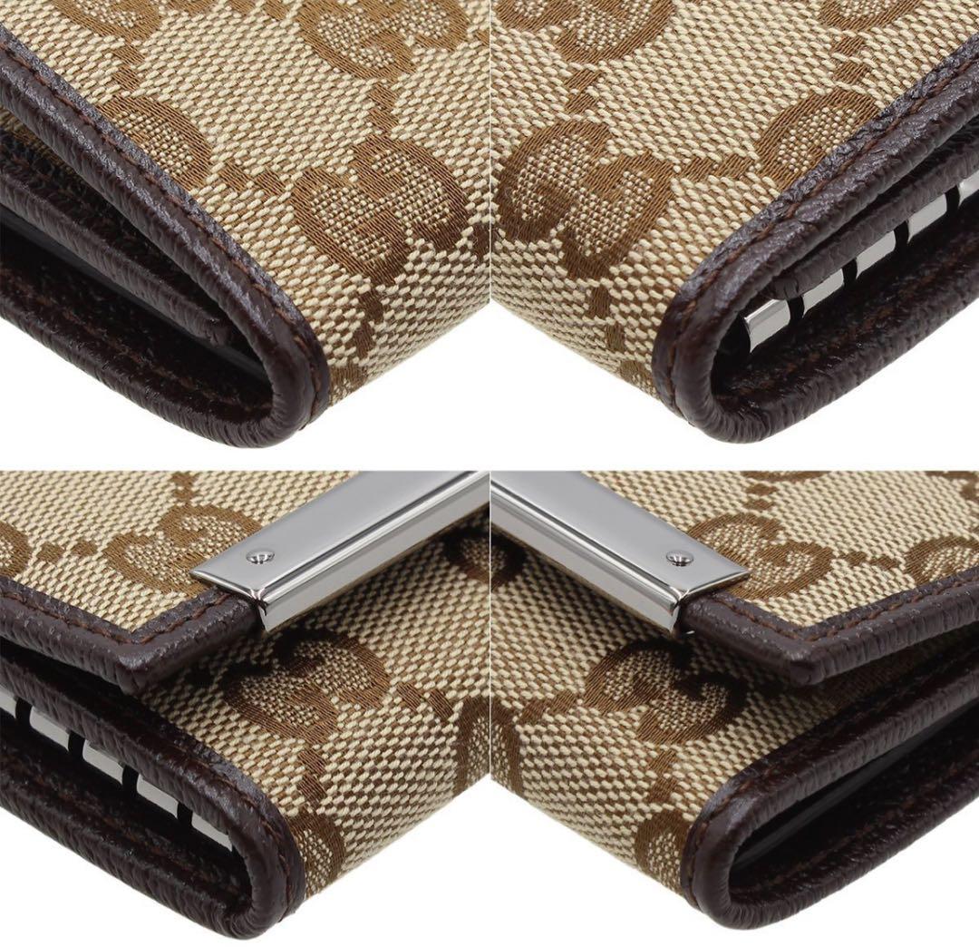 N2875 未使用!! グッチ GGキャンバス レザー 6連 キーケース