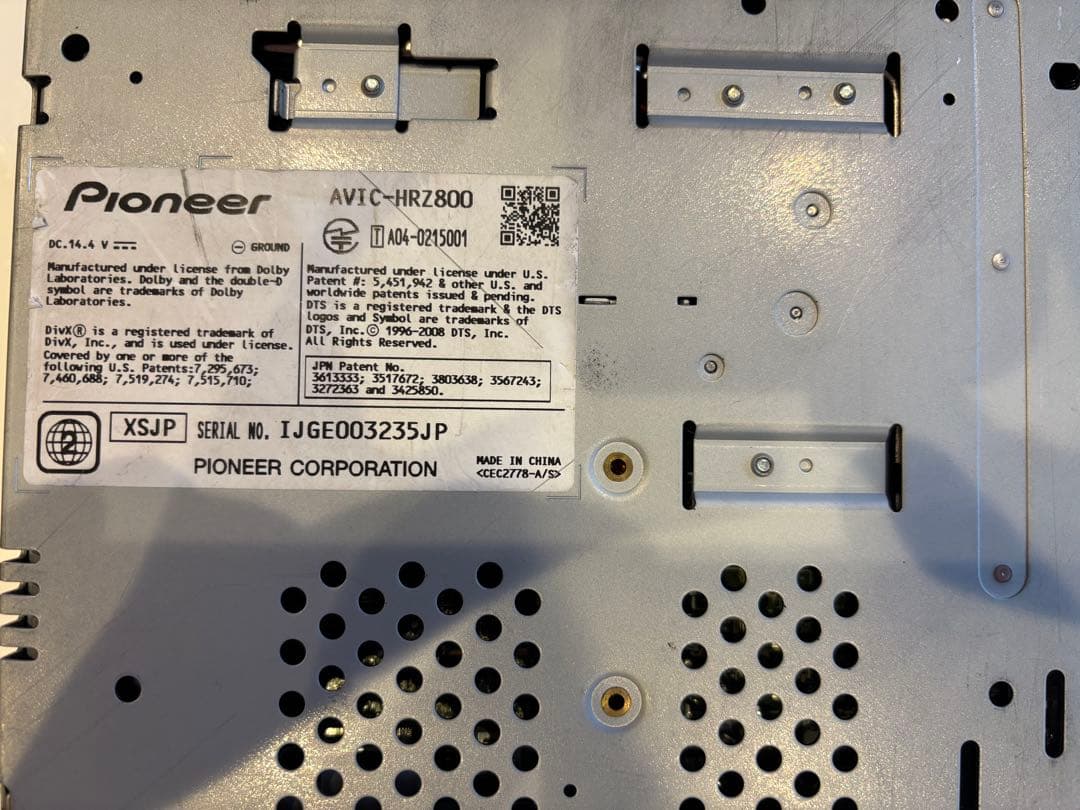 サムライ Pioneer carrozzeria Raku-Navi