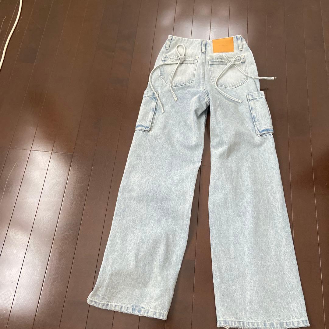 ANDMARY ライトブルー カーゴパンツ