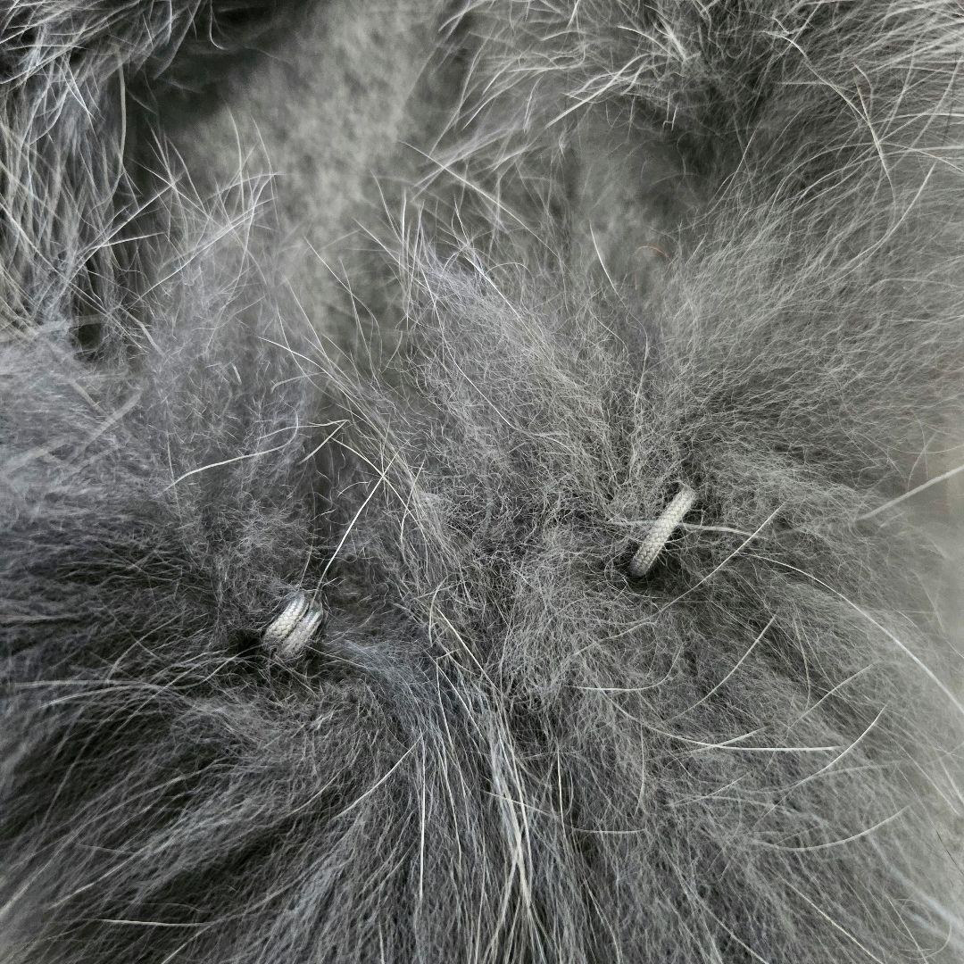 【HIGH SENSE】カシミヤ×ブルーフォックス ポンチョ ベスト 2way