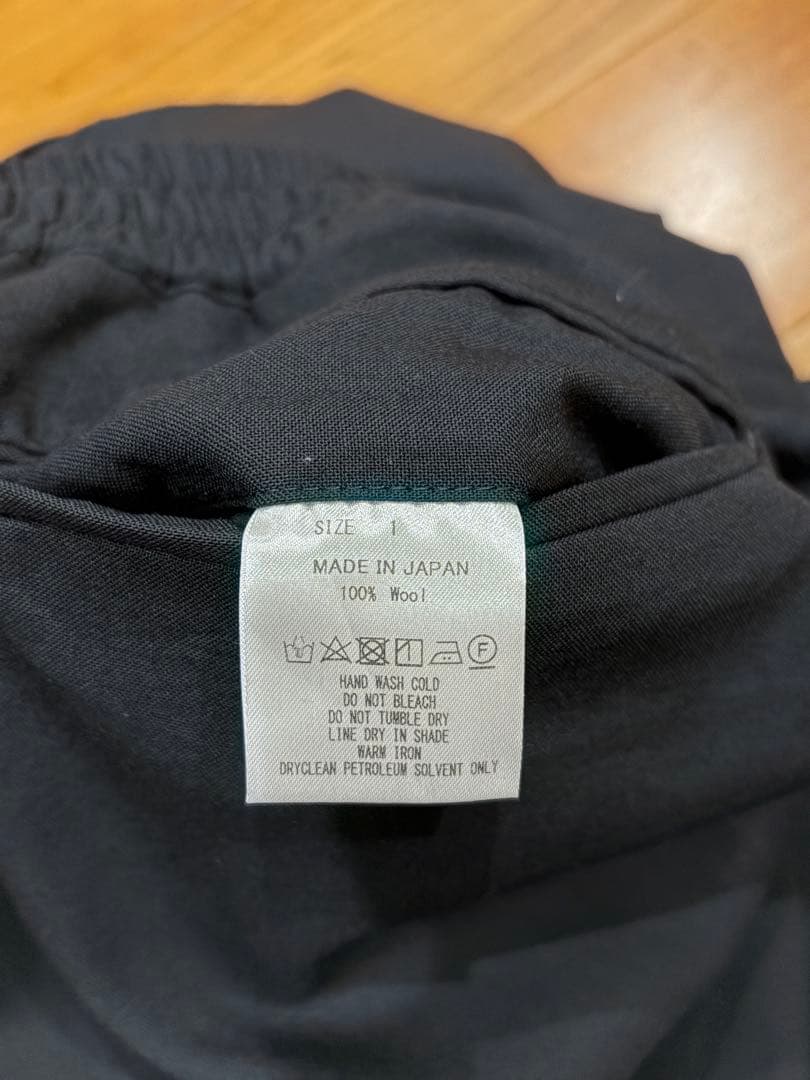 即日発送マーカウェア　100%ウール イージーパンツ　ブラック　Sサイズ