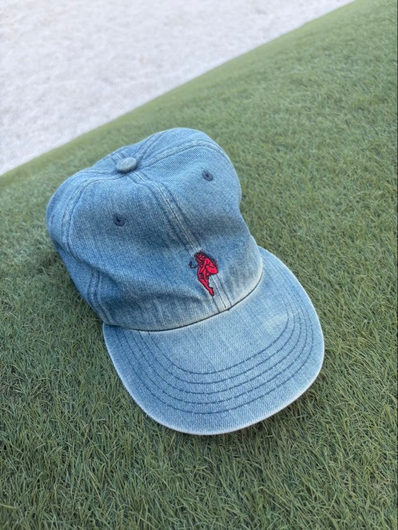 早い者勝ち【ヒステリックグラマー】キャップ　デニム　牛革　刺繍　フリーサイズ