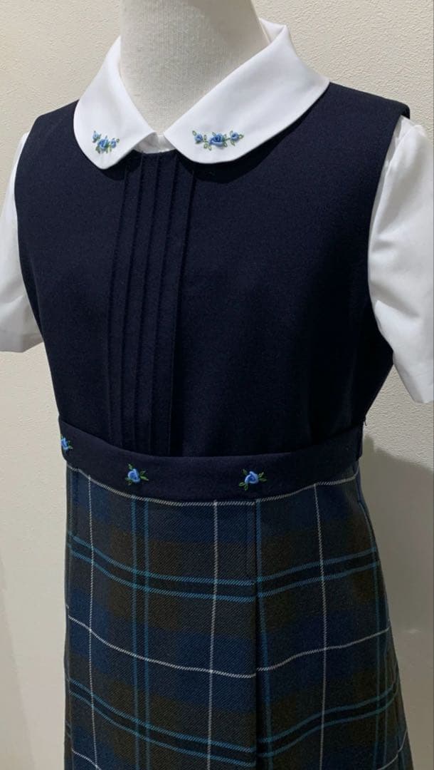 現行品　七里久美子　ジャンパースカート　新品ブラウスセット