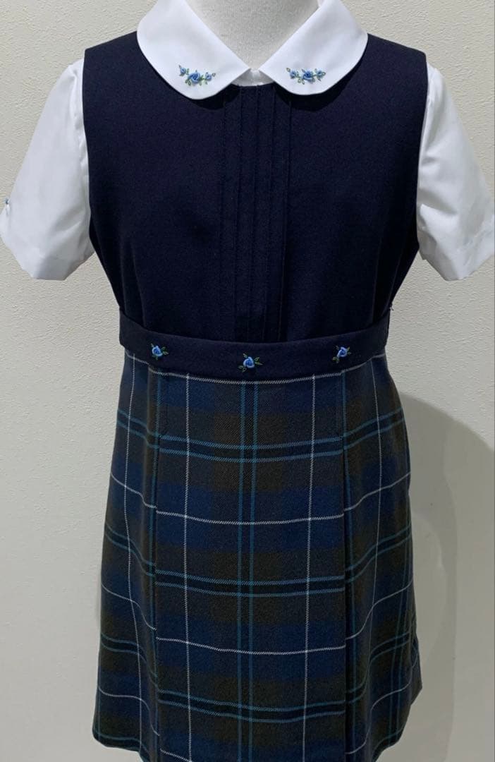 現行品　七里久美子　ジャンパースカート　新品ブラウスセット