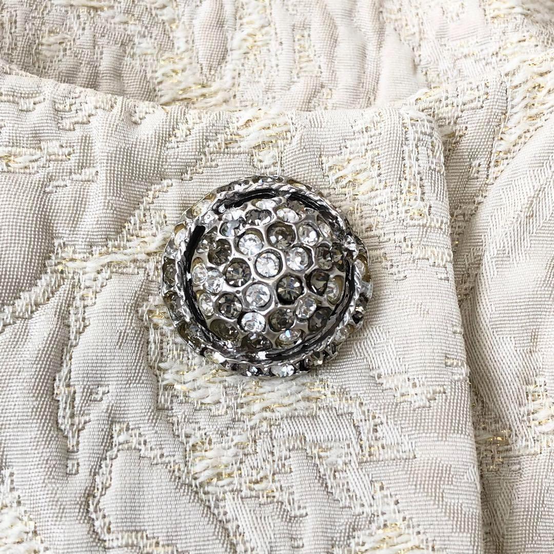 ルールロジェット　総柄 チェスターコート　花柄　バラ　金糸　日本製 ラメ