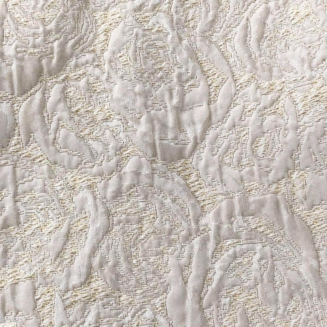 ルールロジェット　総柄 チェスターコート　花柄　バラ　金糸　日本製 ラメ